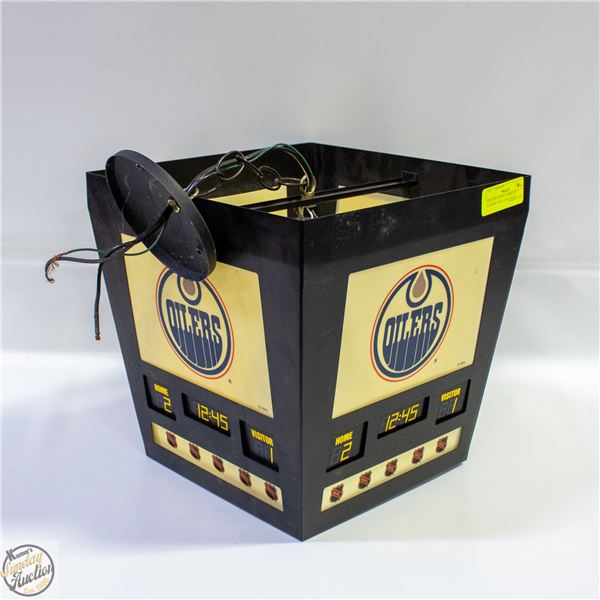 VINTAGE OILERS OVERHEAD SCOREBOARD LIGHT-ESTATE
