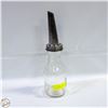 Image 1 : ANTIQUE GLASS 1 QT OIL FILLER BOTTLE WITH ECD