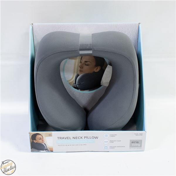 NEW TRAVEL NECK PILLOW W/ COOLING TECHNOLOGY