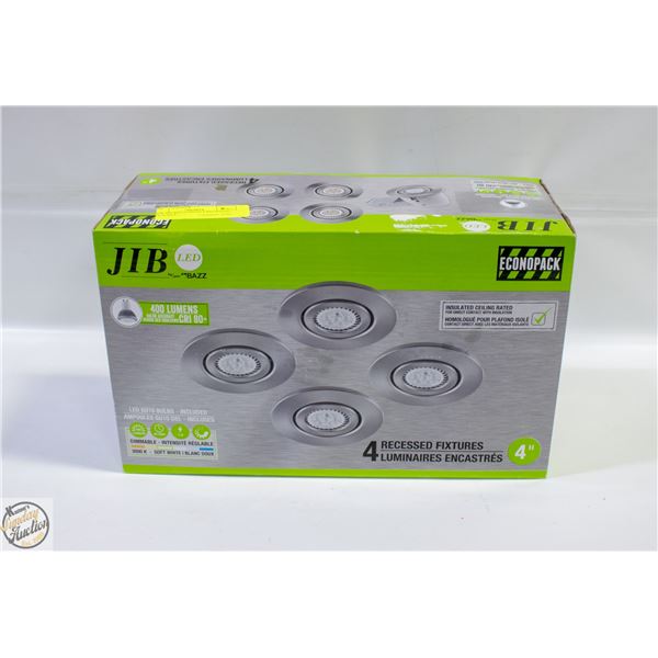 NEW JIB 400 LUMENS 4 RECESSED FIXTURES