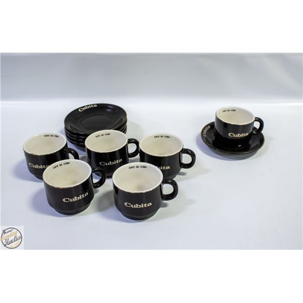 CAFE DE CUBA CUBITA 6 PERSON COFFEE SET