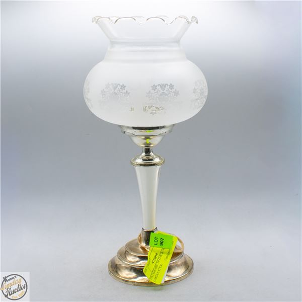 VINTAGE HBC EP ZINK CANDLE STICK