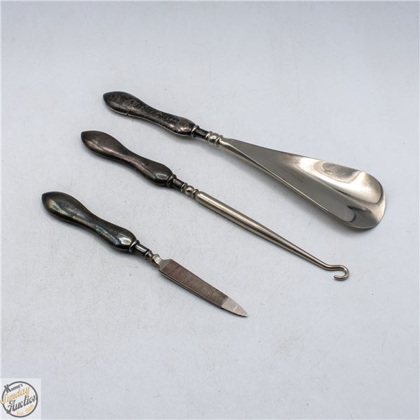 ANTIQUE STERLING SILVER PERSONAL GROOMING TOOLS