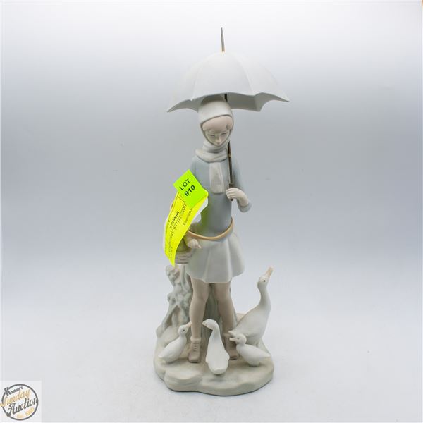 LLADRO GIRL WITH UMBRELLA AND DUCKS