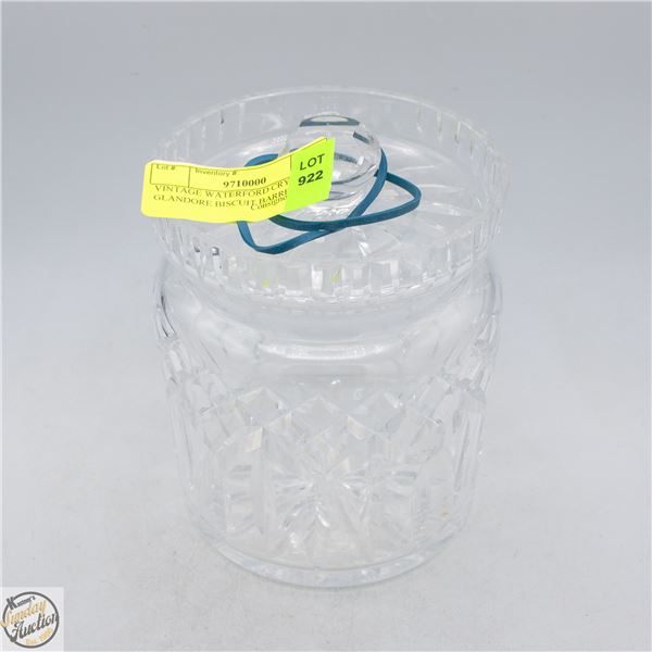 VINTAGE WATERFORD CRYSTAL GLANDORE BISCUIT BARREL