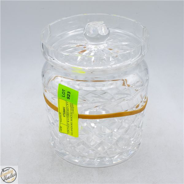 VINTAGE WATERFORD CRYSTAL GLANDORE BISCUIT BARREL