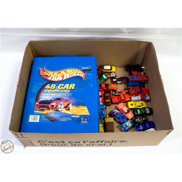 30 COLLECTIBLE HOT WHEELS & CARRY CASE