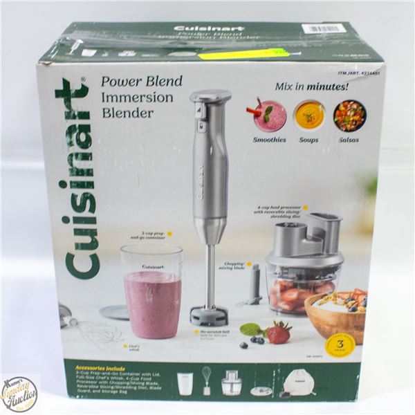 NEW CUISINART POWER BLEND IMMERSION BLENDER