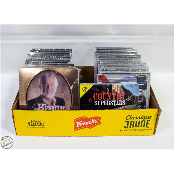 SEALED 32 MUSIC CDS KENNY ROGERS (X3) TIN,