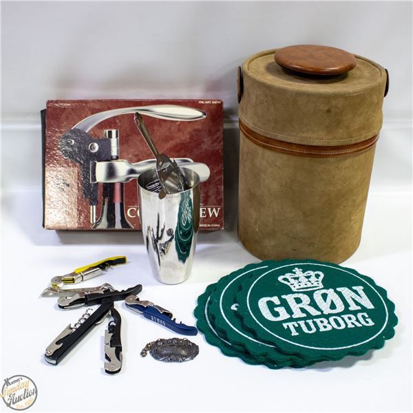 BAR ITEMS CORKSCREW/ICE BUCKET & MORE