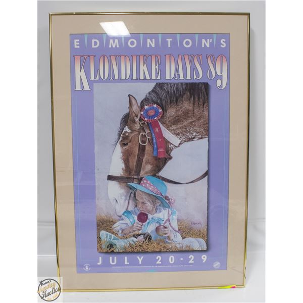 ESTATE FRAMED VINTAGE KLONDIKE DAYS EQUINE WALL-