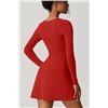 Image 2 : NEW VOZOBI WOMEN'S SQUARE NECK SHORT SLEEVE DRESS