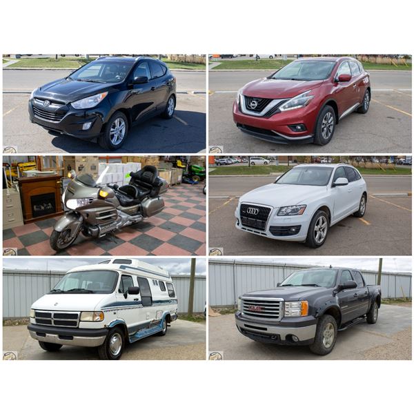 FEATURED VEHICLES, MOTORCYCLES, MOTORHOMES