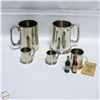 Image 1 : LOT OF VINTAGE VARIOUS SIZE PEWTER BEER MUDS
