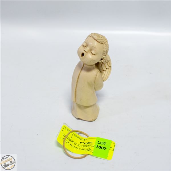 VINTAGE G. RUGGERI SINGING ANGEL HAND CARVED