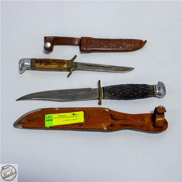 LOT OF VINTAGE HUNTING KNIVES