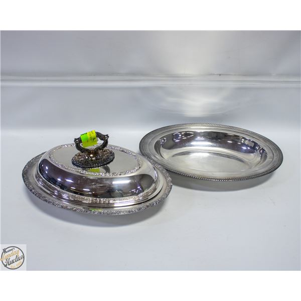 VINTAGE PRIMROSE EP SILVER SERVING PLATTER