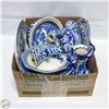 Image 1 : LOT OF BLUE AND WHITE ASIAN CHINA DISHES