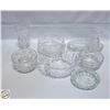 Image 1 : LOT OF VARIOUS CRYSTAL DISHES UNMARKED