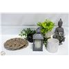 Image 1 : FLAT WITH BUDDHA FIGURINE, ARTIFICIAL SMALL