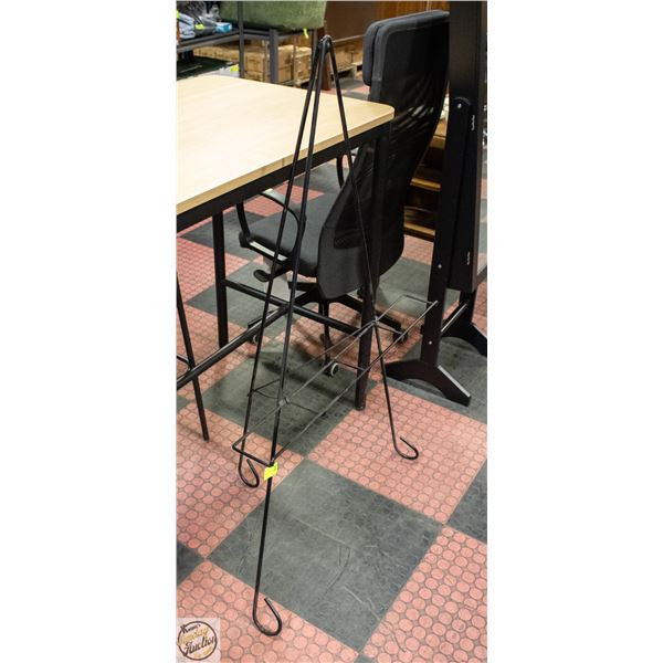 BLACK WIRE METAL TRI-POD ART DISPLAY STAND/