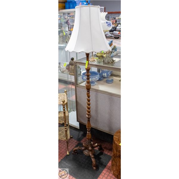 ANTIQUE BARLEY TWIST LAMP 62" TALL