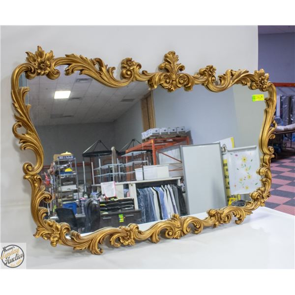 ORNATE GOLD TONE MIRROR 41"X24"