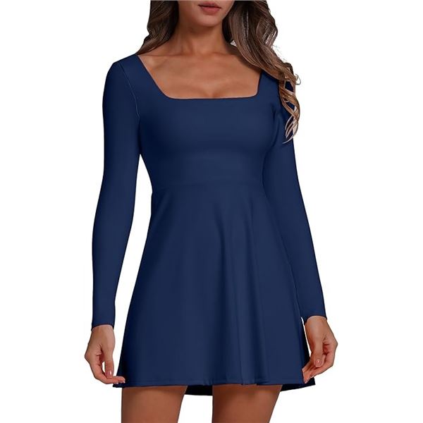 BRAND NEW WOMENS SQUARE NECKLINE LONG SLEEVE