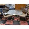 Image 1 : GLASS TOP PATIO TABLE WITH 2 CHAIRS 28"X38"X37"