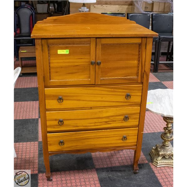 VINTAGE WOOD DRESSER 46"X32"X17"