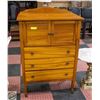 Image 1 : VINTAGE WOOD DRESSER 46"X32"X17"