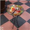 Image 1 : TALL DRAGON FLY GLASS BIRD BATH 25"