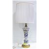 Image 1 : VINTAGE TALL HAND PAINTED CERAMIC LAMP