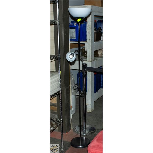 BLACK DUAL LED LAMP WITH SPOTLIGHT LAMP &