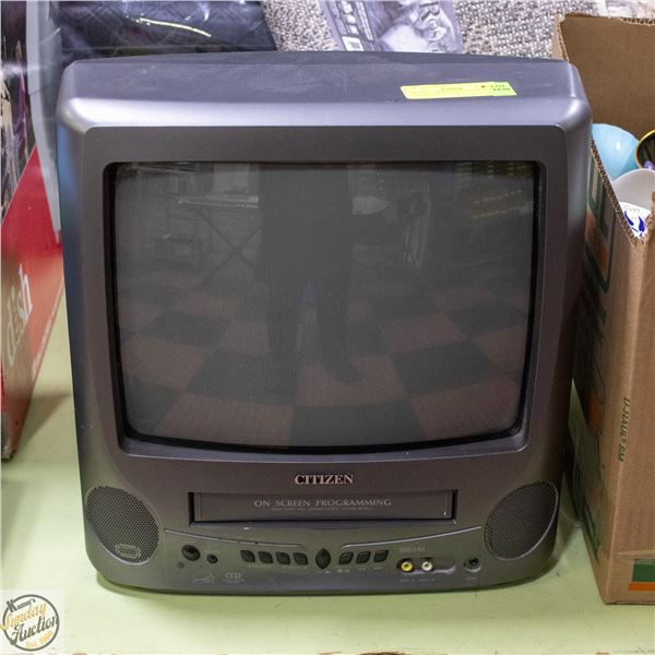 VINTAGE CITIZEN CRT TELEVISION WITH BUILT IN VCR