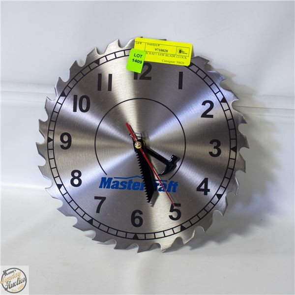 MASTERCRAFT 'SAW BLADE' CLOCK