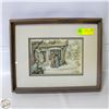 Image 1 : FRAMED VINTAGE PAPER TOLE PRINT