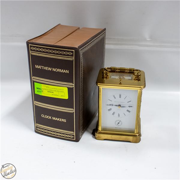 VINTAGE MATTHEW NORMAN CLOCK MAKERS CLOCK