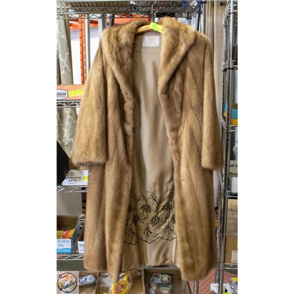 VINTAGE HUDSONS BAY MINK JACKET WITH EMBROIDERY