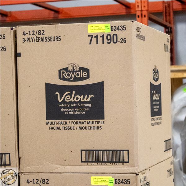 CASE OF ROYALE VELOUR FACIAL TISSUE