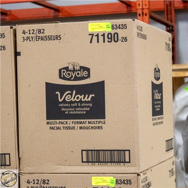 CASE OF ROYALE VELOUR FACIAL TISSUE