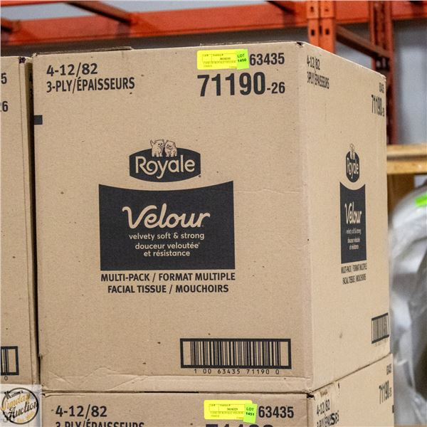 CASE OF ROYALE VELOUR FACIAL TISSUE