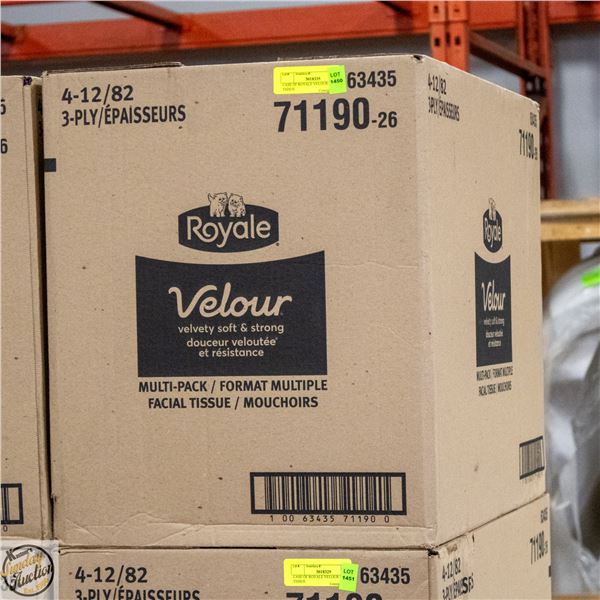 CASE OF ROYALE VELOUR FACIAL TISSUE