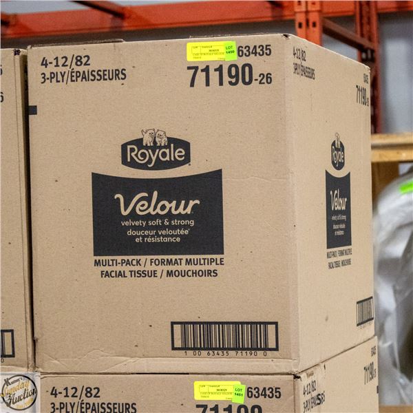 CASE OF ROYALE VELOUR FACIAL TISSUE