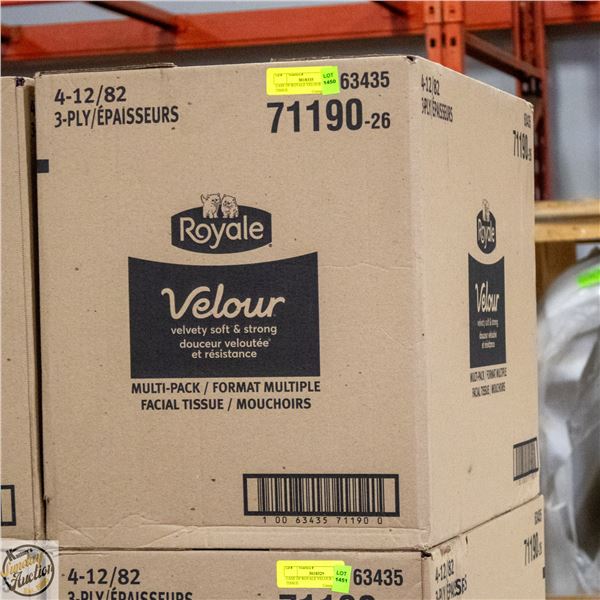 CASE OF ROYALE VELOUR FACIAL TISSUE