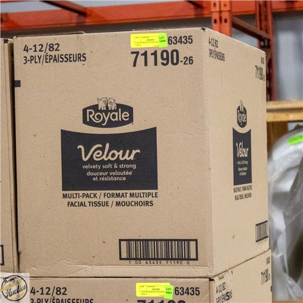 CASE OF ROYALE VELOUR FACIAL TISSUE