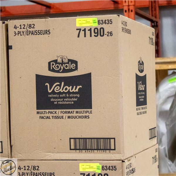 CASE OF ROYALE VELOUR FACIAL TISSUE