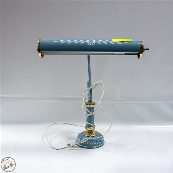 BLUE BANKERS STYLE DESK LAMP