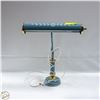 Image 1 : BLUE BANKERS STYLE DESK LAMP