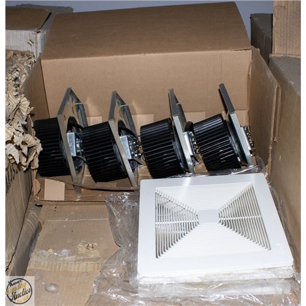 CASE WITH 4 NEW BROAN EXHAUST FANS